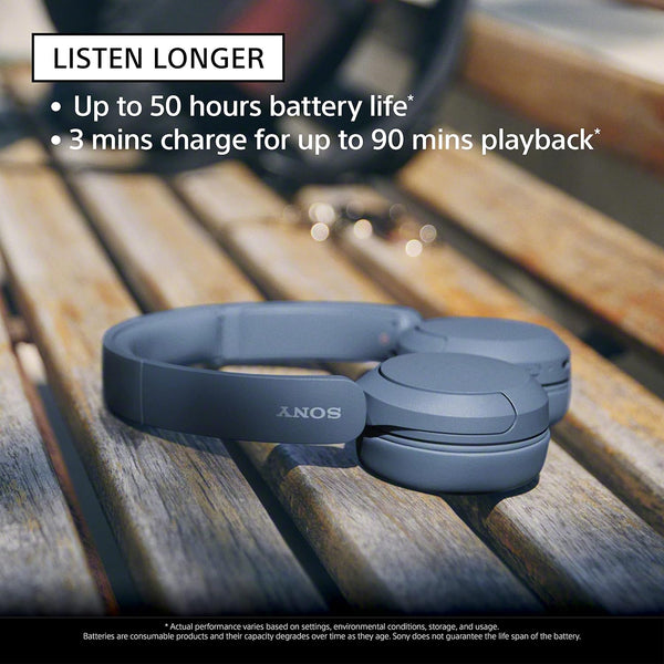 Sony Blue Wireless Headphones